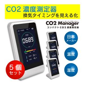 5個セット 東亜産業 co2マネージャー NDIR 二酸化炭素濃度計測器