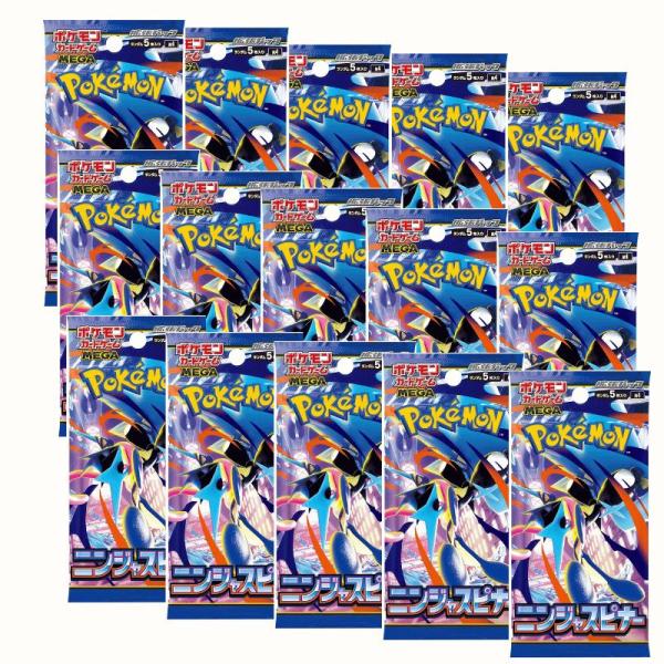 3月発売 予約 15パック ばら売り ポケモンカードゲーム MEGA 拡張パック ニンジャスピナー ...