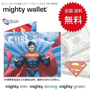 財布 二つ折り ギフト ペーパーウォレット 薄い 軽い お札入れ 耐水 moma フリーバード スーパーマン DC コミック マイティウォレット SUPERMAN｜FREE BIRD Yahoo!店