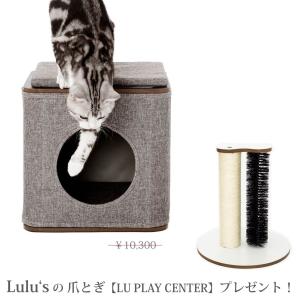 キャットタワー おしゃれ 木製 据え置き型 小型 安定感 ボックス 省スペース ハウス 猫タワー おもちゃ ルルズワールド CUBOX グレー
