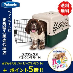 キャリーケース クレート ハウス 中型犬 ペットメイト ラフマックス バリケンネル M オフホワイト/グリーン 20-30 lbs (9.0-13.6 Kg) バリケン 200｜freebirdcorp