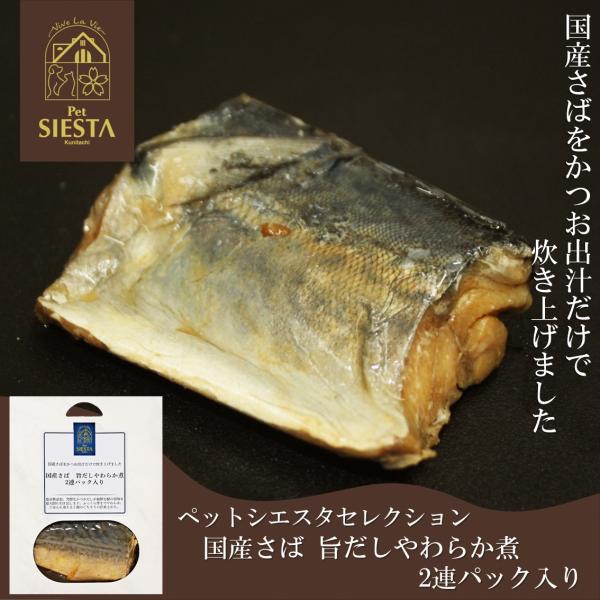 犬 猫 無添加 国産 魚 鯖 レトルト おすすめ 安全 国産さば 旨だしやわらか煮 2連パック入り ...