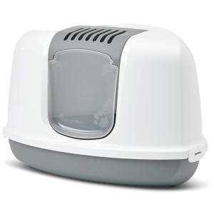 猫トイレ ネコ トイレ  おしゃれ 本体 ペット用品 サヴィッチ ベルギー ヨーロッパ EU ( SAVIC ネスターコーナー ホワイト/グレー)