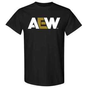 AEW ロゴ Tシャツ「AEW Logo（White & Gold）Tシャツ」 日本国内未発売 アメリカ直輸入Tシャツ｜freebirds