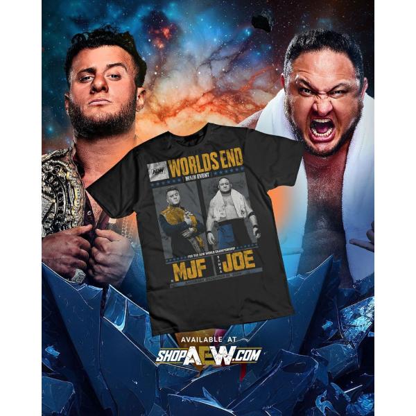 AEW Tシャツ「AEW特番『WORLDS END』2023・12・30 ロングアイランド MJF ...