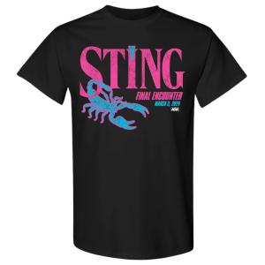 AEW スティング Tシャツ「AEW STING Final Encounter Tシャツ」国内未発売 プロレスTシャツ アメリカンプロレス AEW WCW サソリ 2024年3月3日引退｜freebirds