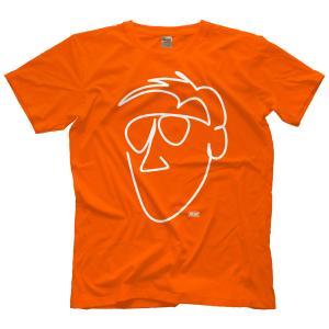 オレンジ・キャシディ AEW プロレスTシャツ「AEW ORANGE CASSIDY One Line 一筆書き似顔絵 Tシャツ」AEW 直輸入 アメリカ プロレス プリントTEE｜freebirds