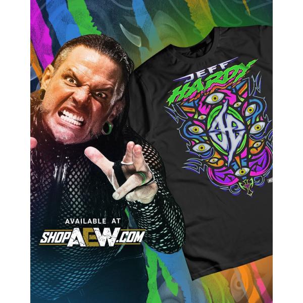 AEW ジェフ・ハーディー Tシャツ「AEW JEFF HARDY Spectral Tシャツ」国内...