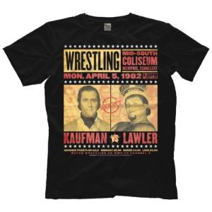 アンディ・カウフマン＆ジェリー・ローラー Tシャツ「ANDY KAUFMAN Kaufman vs. Lawler Tシャツ」  米直輸入プロレスTシャツ｜freebirds