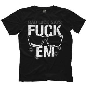 米直輸入プロレスTシャツ バッドラック・ファレ Tシャツ「BAD LUCK FALE Bad Luck Says Fuck Em Tシャツ」新日本プロレス BULLET CLUB バレットクラブ｜freebirds
