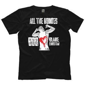 ブレイク・クリスチャン Tシャツ「BLAKE CHRISTIAN All The Homies Boo Tシャツ」（ボディ色：ブラック）アメリカ直輸入Tシャツ（並行輸入品）GCW｜freebirds