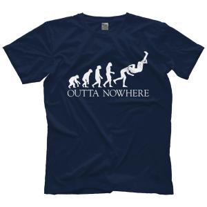 Outta Nowhere アウタ・ノーウェア 〜どこからともなくRKO〜 Tシャツ《アメリカ直輸入アメリカンプロレスTシャツ》｜freebirds