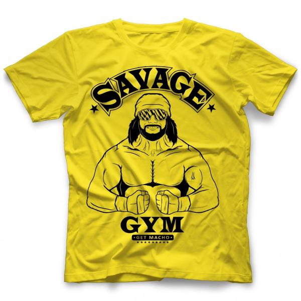 マッチョマン・ランディ・サベージ Tシャツ「Randy Savage Savage Gym (Yel...