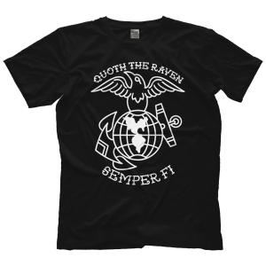 “ハードコアの教祖様” レイヴェン Tシャツ「RAVEN Semper Fi Tシャツ」アメリカ直輸入プロレスTシャツ ECW WWE WCW アメプロ《日本未発売》｜freebirds