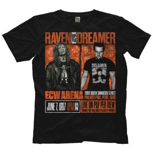 レイヴェン ＆ トミー・ドリーマー Tシャツ「レイヴェン対ドリーマー 1997年6月7日ECWアリーナ Tシャツ」アメリカ直輸入Tシャツ ECW WWE WCW TNA｜freebirds