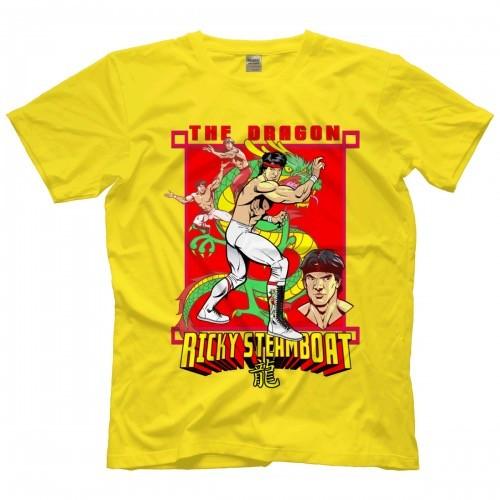 “南海の黒豹”リッキー・スティムボート Tシャツ「RICKY STEAMBOAT Cartoon T...