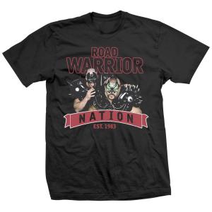 暴走戦士 ロード・ウォリアーズ Tシャツ「THE ROAD WARRIORS Road Warrior Nation Tシャツ」アメリカ直輸入プロレスTシャツ 昭和プロレス NWA AWA WWF