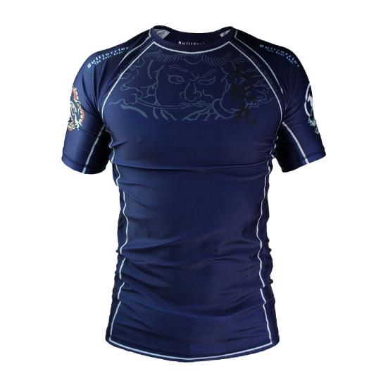 ブルテリア bj-119 BULL TERRIER ラッシュガード Orochimaru 半袖 紺 ...