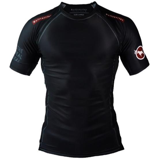 ブルテリア bj-122 BULL TERRIER ラッシュガード Traditional 半袖 黒...