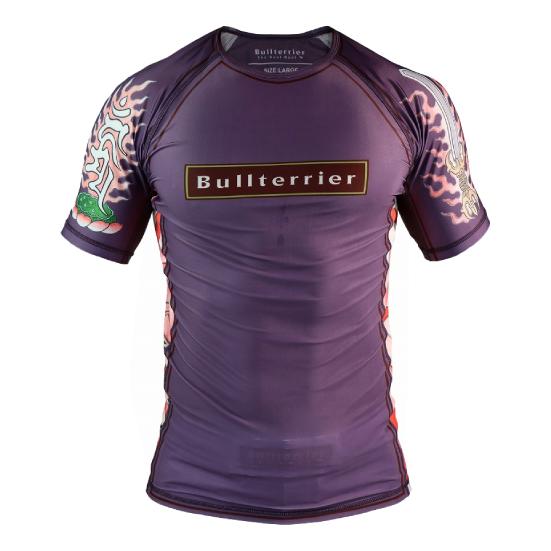 ブルテリア bj-171 BULL TERRIER ラッシュガード Acala2.0 半袖 パープル...