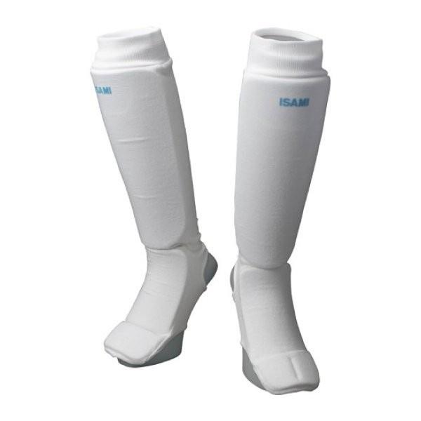 isami イサミ L-250 トータルレッグガード 足 スネ 膝 サポーター 白 ホワイト 黒 ブ...