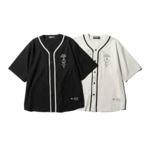 【FANATICS】別注ベースボールシャツMLBヤンキース メッツ・ブラック Fanatics ファナティクス FANATICS 別注ベースボールシャツ MLB