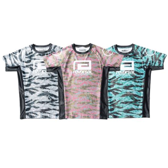 リバーサル ラッシュガード 半袖 ショートスリーブ reversal POUNCER CAMO SH...