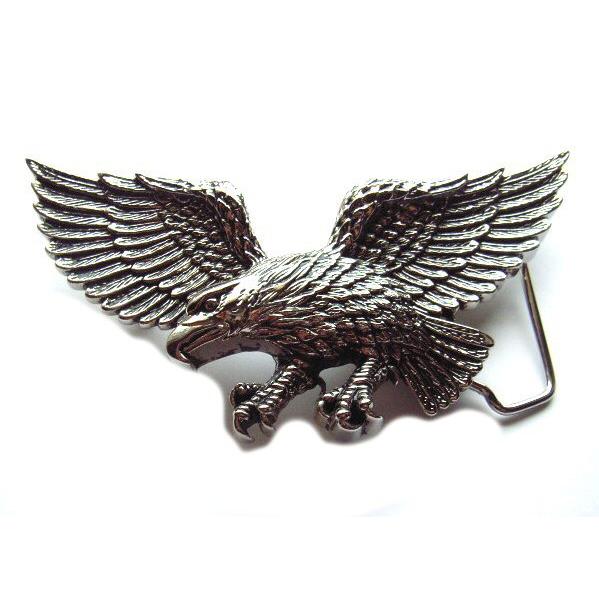 ベルト バックル イーグル シルバー buc-00020 合金製 レザーベルト パーツ 簡単取り替え...