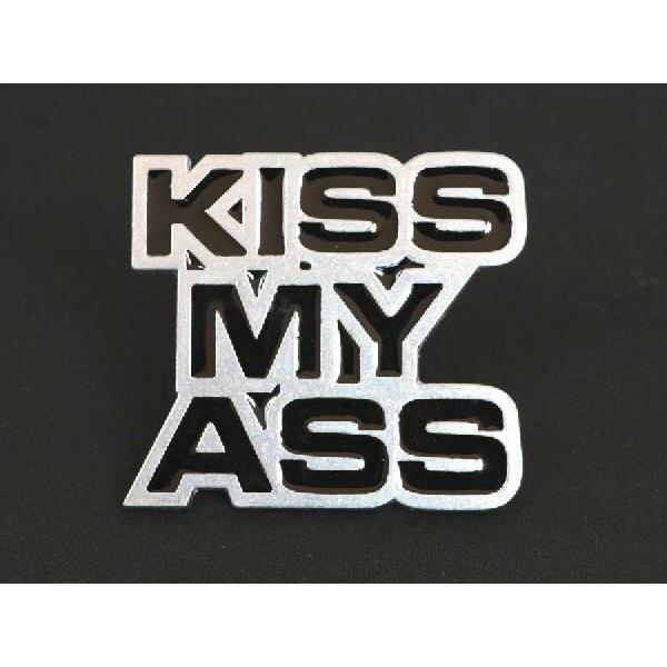 ベルト バックル KISS MY ASS buc-00250 合金製 レザーベルト パーツ 簡単取り...
