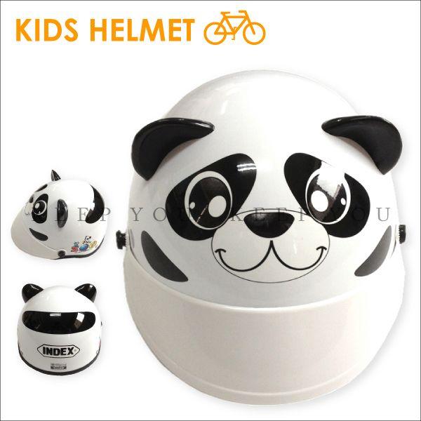 KIDS ヘルメット 子供用 パンダ柄 ヘルメット 【キッズ用 バイクヘルメット 自転車 アニマル ...