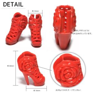 ≪1ペア≫ 靴 バラ 花 2カラー サンダル ...の詳細画像2