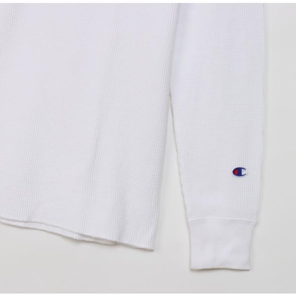 champion チャンピオン ロングスリーブサーマル ワッフル Tシャツ コットン USA 混紡 ...