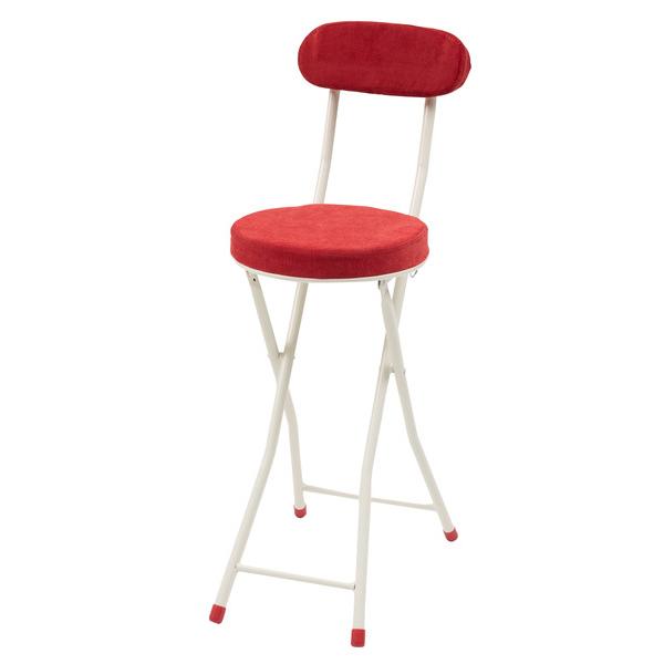 東谷　フォールディング ハイチェア　PC-35RD　W30×D48.5×H87×SH60(折りたたみ...