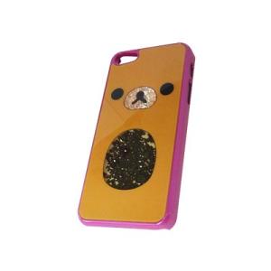 Iphone5 ケース キラキラ キャラクター くま アイフォンケース ピンク Off レディース メンズ デコ かわいい スワロフスキー Swarovski