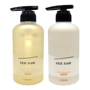 ● セット販売 ルベル シーソー ヘア ＆ スキャルプ シャンプー T 500ml タイト + トリートメント T 500ml タイト 美容室専売 サロン専売品 LebeL SEE/SAW
