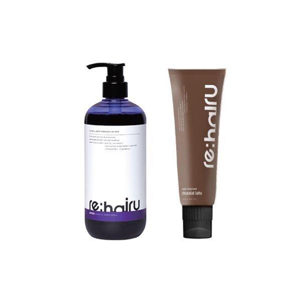 正規販売店 ● セット販売 リハイル カラー シャンプー パープル 500ml + トリートメント ...