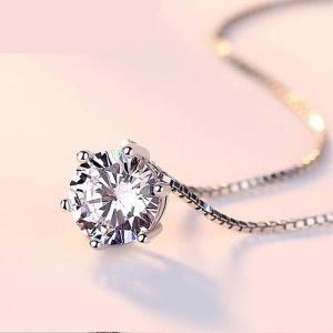 最上級5A モアサナイト ダイヤモンド ペンダント WG S925 ネックレス プラチナ 仕上げ