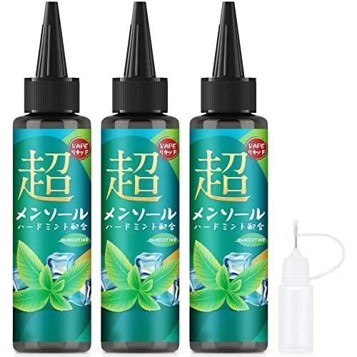 電子タバコ 超メンソール ハードミント配合 爽快感アップ 180ml VAPE ニードルボトル付き ...