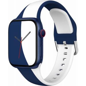 アップルウォッチバンド LOVLEOP apple watch用バンド バイカラータイプベルト 38...