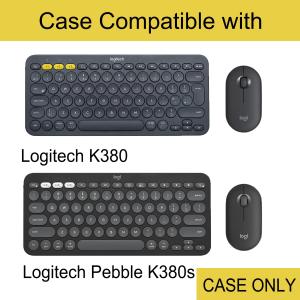 co2CREAケース Logicool ロジクール ワイヤレスキーボード K380BK+ ワイヤレスマウス Pebble M350GR ケースのみ｜freejia