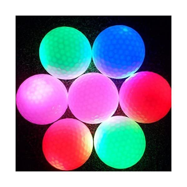 光るゴルフボール ゴルフボール 発光 LED内蔵 輝き ゴルフ連絡用ボール 景品 夜間 練習に適用 ...
