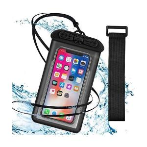 UNIQUE スマホ防水ケース 指紋認証/顔認証対応 防水ケース スマホiPhone12 Pro Max/iPhone12 (ブラック)｜freejia