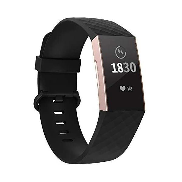 Adepoy Fitbit Charge3/Charge4 ベルト用バンド フィットビット チャージ...