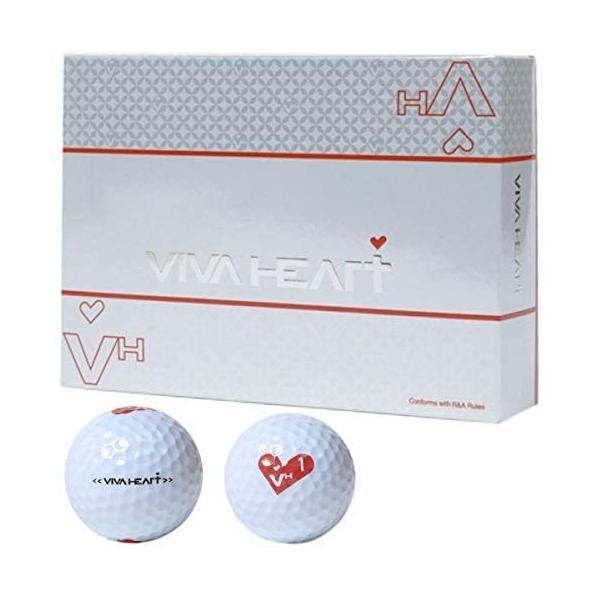 VIVA HEART ゴルフボール 1ダース ホワイト (ホワイト)