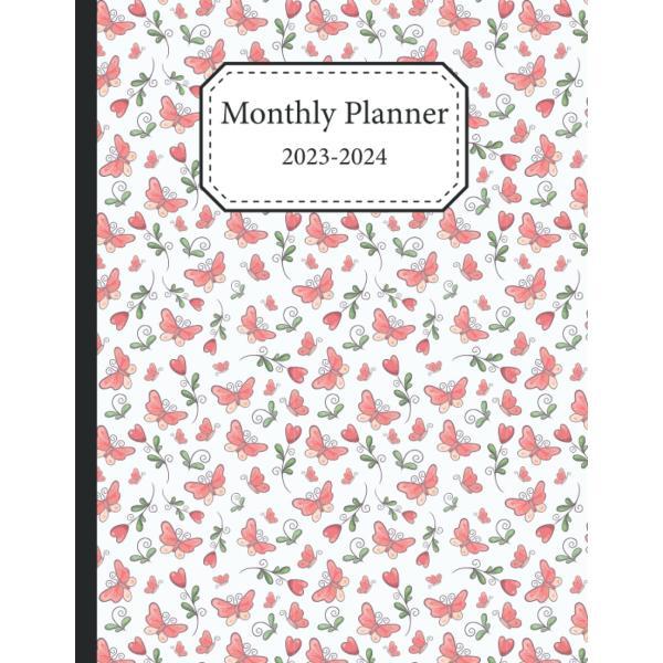 2023 Planner :butterflies and flowers Hand drawing...