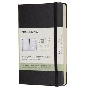 Moleskine 18 Month Weekly Planner, Pocket, Black, Hard Cover (3.5 x 5.5)｜freejia