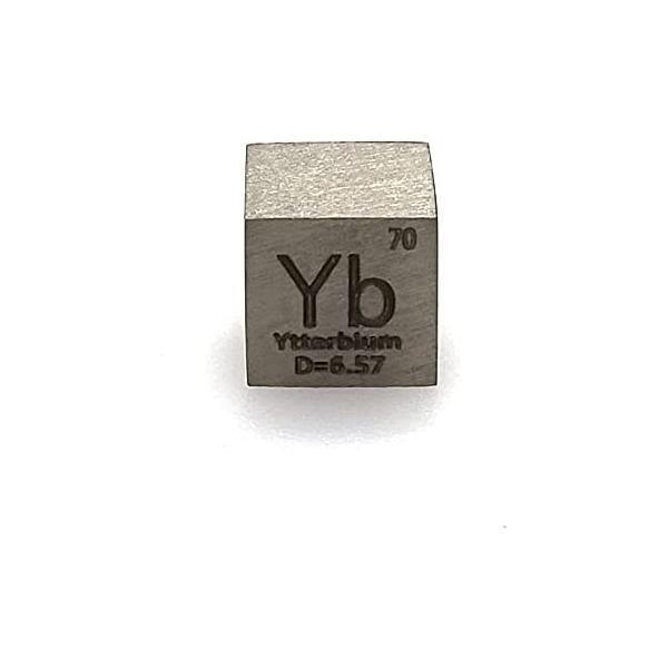 元素標本 イッテルビウム Yb (10mm角キューブ・刻印A・通常面) (ワンサイズ)