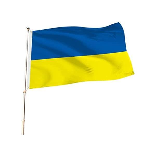 AISHITE ウクライナの旗 3x5 ウクライナの国旗 150＊90cm 屋外の旗 3x5フィート...