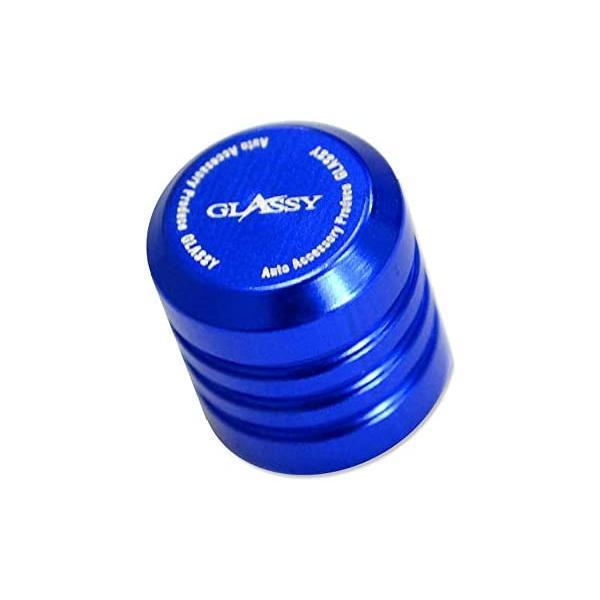 GLASSY 汎用 メーターノブキャップ アルマイトVer.ブルー (ブルー)