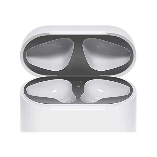 elago AirPods 対応 ダストガード 金属粉 侵入防止 防塵 アクセサリー メタリックプレ...